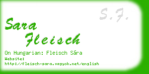 sara fleisch business card